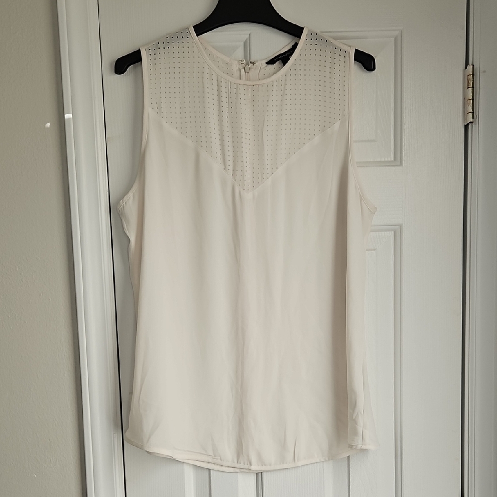 Banana Republic Cream Sleeveless Blouse